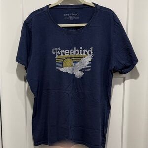 Life Is Good Navy Blue Freebird Tee. Women’s xxl